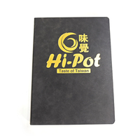 Porte-menu en carton PVC personnalisé avec logo et taille sur mesure pour restaurants, cafés, hôtels, brochure à feuilles mobiles, double panneau
