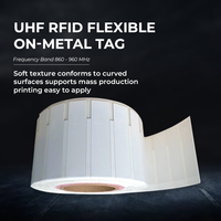 UT601 UHF RFID En Metal Suave Imprimible Etiqueta PET Flexible Adhesivo para Logistica Almacen Gestion Activos