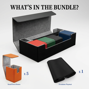 Paquete de Colección 7 en 1 |   <span class=keywords><strong>Caja</strong></span> de almacenamiento grande con 5 compartimentos interiores y tapete de juego |   Almacenamiento TCG Definitivo para Commander Pokémon - Product Image 3