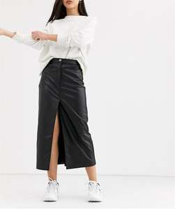 Vente en gros de taille haute en faux <span class=keywords><strong>cuir</strong></span>, <span class=keywords><strong>jupe</strong></span> <span class=keywords><strong>longue</strong></span> moulante fendue en hauteur, <span class=keywords><strong>jupe</strong></span> <span class=keywords><strong>longue</strong></span> noire grande taille, jupes crayon sexy pour femmes - Product Image 6