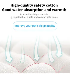 Tragbares orthopädisches luxuriöses kleines kleines Soft-Cushion Memory-Schaum-Pet-Höhlenkorb mit Plüschdecke Kühlungsmerkmal Hund-Katzbett