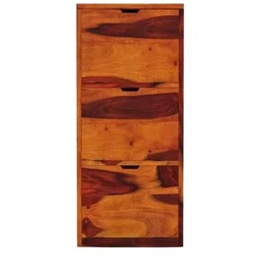 Slim wooden <b>shoe</b> cabinet with flip-top design, suitable for home use, entryway, living room, and balcony <b>storage</b>. - Product Image 2