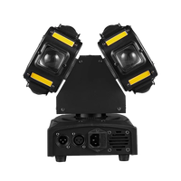 Projecteur professionnel à double tête Gecko RVBW 4-en-1 LED Cree avec laser rouge et vert, stroboscope DMX pour scène, DJ et spectacle en club