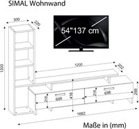 Meuble TV mural moderne en bois de style contemporain, console multimédia de luxe pour salon, support TV, unité TV