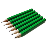 Crayons en graphite promotionnels en bois populaires, couleur de barillet personnalisée, 3,5 pouces, logo personnalisé, ensemble de crayons HB à mine noire, crayon de golf
