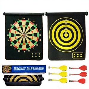 Jeu de fléchettes magnétiques de 17 pouces, cible double face enroulable avec fléchettes magnétiques pour enfants et adultes - Product Image 2