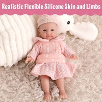 6,49 Zoll Mini Reborn Babypuppen süßes Mädchen ganzer Körper aus Silikon bestes Geschenk für Kinder