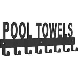 Профессиональное производство полотенца для бассейна металлические крючки для ванной комнаты крючки для полотенец черное железное полотенце для одежды крючки для шляпы высшего качества