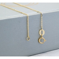 Collier en or 10 carats véritable, chaîne plate, vente en gros de bijoux, best-seller