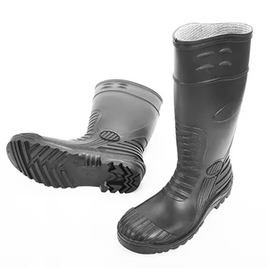 YL6092 Wholesale Black Knee-high Outdoor Anti-slip PVC Waterproof <strong>Men's</strong> <strong>Wellington</strong> Rain <strong>Boots</strong> for Farm - Product Image 3