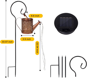 Lampes de jardin solaires pour l'extérieur Lanterne solaire suspendue Arrosoirs avec crochet de <span class=keywords><strong>berger</strong></span> pour <span class=keywords><strong>lampe</strong></span> de décoration de pelouse de cour de patio - Product Image 6
