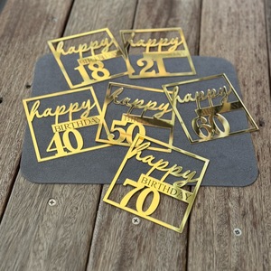 ของตกแต่งเค้กอะคริลิคลายน้ำผึ้งและรสหวาน หนา 1.3 มม. สำหรับตกแต่งเค้กวันเกิด อุปกรณ์จัดงานปาร์ตี้ - Product Image 2