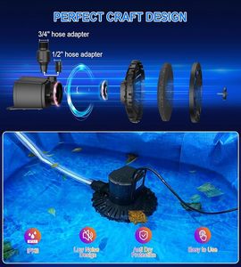 Protección automática contra la escasez de agua, bomba de cubierta de piscina, bomba sumergible, eliminación de agua para piscina - Product Image 5