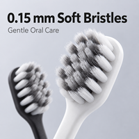 Brosse à dents sphérique à tête large en gros OEM & ODM, soies spirales de 0,15 mm, placées 3D, outil manuel de soins dentaires doux pour adultes