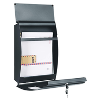 Boîte aux lettres murale extérieure en acier galvanisé, antirouille, antivol, durable, étanche, avec revêtement en poudre