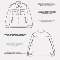 Blouson Bomber Automne Homme SOLOTEX+ Triple Protection, Durable, Vintage, Décontracté, Coupe Slim, Vêtement de Travail, 100% Polyester, Imprimé par Décharge, En Stock