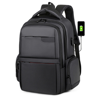 Sac à dos pour ordinateur portable de grande capacité, résistant à l'eau, sac d'école avec port de charge USB, sac à dos de voyage antivol pour hommes