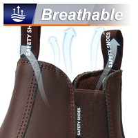 Chaussures de Sécurité JIANKUN S3 Sans Lacets en Cuir Lisse, Bottes Embout Acier Anti-Écrasement/Perforation, Plaque Anti-Statique pour Hommes, Travail OEM/ODM