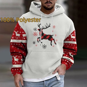 <span class=keywords><strong>Sudadera</strong></span> con Capucha para Hombre, Estampado Digital, Estilo Urbano Europeo Americano, Juvenil, Otoño/Invierno, 100% Poliéster - Product Image 1