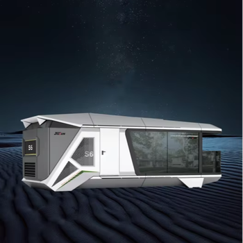 2025 Trendy Prefab Tiny Mobile Home Cabin Modern Space Vessel Mini Airship Pod Hotel Space Capsule House