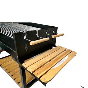 Precio de fábrica Parrillas de barbacoa sin humo para exteriores Estante lateral de madera Carro rectangular <span class=keywords><strong>Parrilla</strong></span> de barbacoa <span class=keywords><strong>argentina</strong></span> de carbón para jardín - Product Image 4