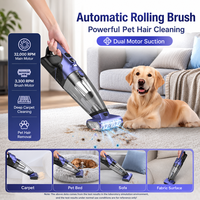 Aspirateur sans fil ultra léger 1,36 kg pour le nettoyage quotidien de la maison, des canapés, des tapis, des escaliers, élimination de la poussière avec écran LED