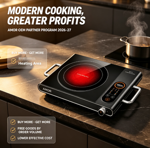 AMOR 2000W Infrared Cooktop Provides Attractive Free Unit Rewards for Long Term Big <strong>Volume</strong> Cooperative Global Trade - Product Image 4