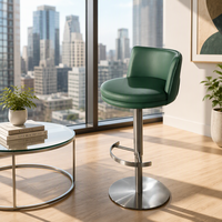 Tabouret de bar réglable en hauteur, chaise de comptoir pivotante, siège rembourré, base en acier inoxydable, chaises de bar modernes pour événements