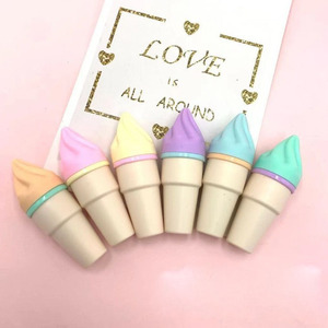 Marqueurs fluorescents en forme de crème glacée aux <span class=keywords><strong>couleurs</strong></span> pastel, très demandés, pour la création de journaux créatifs et les fournitures scolaires - Product Image 3