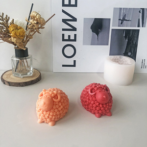 Riser precoce fai da te 3D stereoscopico candela di pecora stampo in Silicone carino piccola pecora ornamento stampo Desktop ornamento cristallo stampo epossidico - Product Image 2