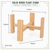 Support de plantes en bois massif, petite table de présentation pour pots de fleurs, support de plantes d'intérieur, étagère de présentation pour la décoration de la maison et du balcon