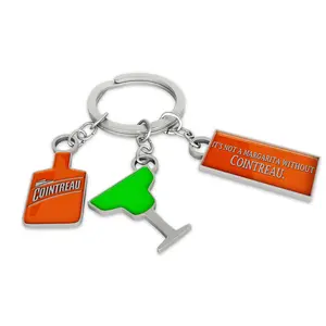 工厂金属2D 3D镀金钥匙圈个性化硬软搪瓷空白锌合金钥匙扣带标志
