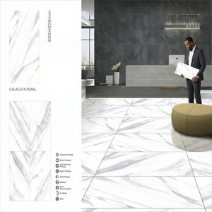 California Ice 600x1200mm Glossy Polished Large Format Porcelain Floor And <b>Wall</b> Slab Tiles - Product Image 5