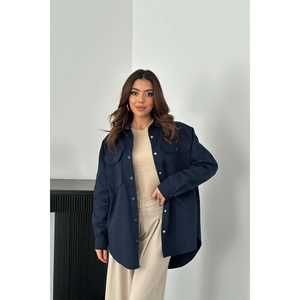 Blusas y Camisas de Gabardina Azul Marino para Mujer al por Mayor para Comodidad y Estilo - Product Image 5