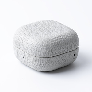 Étui pour écouteurs en cuir de litchi véritable du Togo pour <span class=keywords><strong>Samsung</strong></span> <span class=keywords><strong>Galaxy</strong></span> Buds4 / <span class=keywords><strong>Buds</strong></span> 4 Pro, housse de protection en cuir véritable - Product Image 3