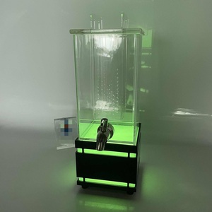 Best Selling Waterproof Custom Clear Square LED Lit 2 Gallon Acrylic <b>Drink</b> Dispenser For Restaurant Home Party Use - Product Image 2