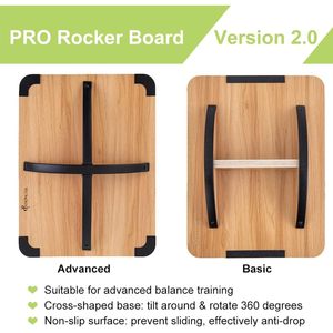 Premium professionale in legno Balance Board legno in piedi accessorio da scrivania per esercizio funzione corpo Anti-bilanciere - Product Image 4