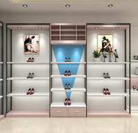 Présentoir Commercial Multi-Niveaux sur Pied pour Magasin de Chaussures, Présentoir à Sacs, Étagères de Présentation Personnalisées