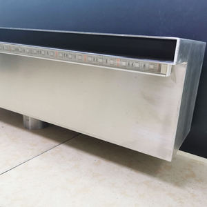 Mur à lames <span class=keywords><strong>d</strong></span>'<span class=keywords><strong>eau</strong></span> en acier inoxydable éclairé par <span class=keywords><strong>LED</strong></span> pour <span class=keywords><strong>piscine</strong></span> et jardin Caractéristique Cascade - Product Image 2