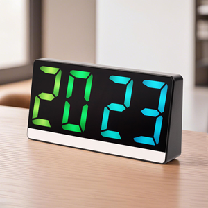 Relógio Despertador Digital Moderno com LED, <span class=keywords><strong>3</strong></span> Níveis de Brilho Ajustáveis, 12/24H, Data, Mês, Temperatura, Fácil de Configurar, para Escritório, Sala de Estar, Quarto - Product Image 2