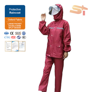 Ensemble imperméable cycliste (veste et pantalon) – Combinaison <span class=keywords><strong>de</strong></span> pluie intégrale réfléchissante pour adulte – Imperméable et sécuritaire – Simple ou double couche - Product Image 5