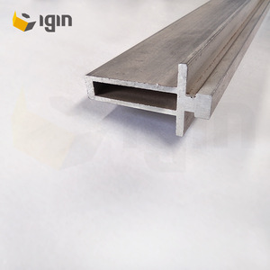 Profilés en aluminium en forme de croix pour plateau en verre, décoration de mur rideau, design industriel - Product Image 1