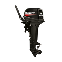 Nuevo Motor Fuera de Borda Mercury Original, Mercruiser Marino de 2 Tiempos, Gasolina, 15 HP, Eje Largo, para Barco