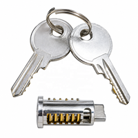 Cylindre de serrure à rotor en alliage de zinc avec 2 clés pour portes en bois de chambre, bureau, hôtel, appartement, rotation fluide, longueur personnalisée