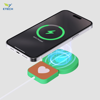 ETECH 2024 Chargeur sans fil 10W à charge rapide, écologique, avec design succulent unique, veilleuse LED, pour la maison/le bureau, compatible écouteurs