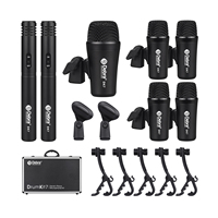 (En Stock) Kit de Microphones Batterie Debra Audio DK7 avec Mallette de Transport Haut-Parleur Dynamique et Condensateur pour Performances Scéniques Diffusion