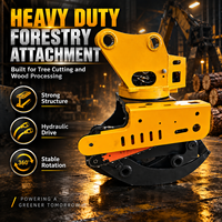 Forestry Tree Shear Grapple for 5-10 Ton Excavator Hydraulic Cutting Attachment NM400 Material Gear for Logs Timber Handling