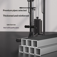 FRS Machine à câble multifonctionnelle simple face en acier avec Lat Pulldown et Low Row, charge maximale 300 kg, pour entraînement de force à domicile