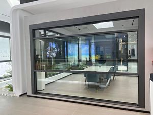 Thiết kế hiện đại tự động dọc mở thấp E Kính biệt thự nhiệt an ninh cao nóng bán điện nâng cử<span class=keywords><strong>a</strong></span> sổ Hợp kim nhôm - Product Image 4