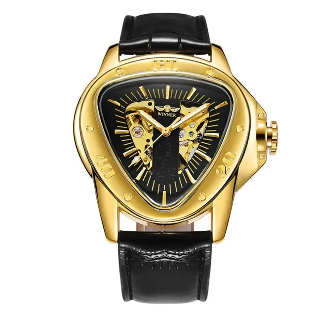 Winner 516 Classic Luxury Customized Waterproof Men Wristwatches Stainless Steel Automatic Mechanical Diver Watches